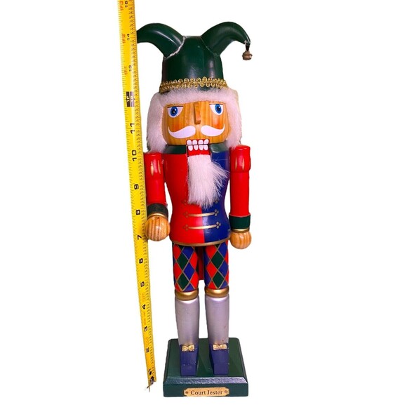 Wooden Court Jester Nutcracker Christmas Holiday Multicolor *READ* - Picture 13 of 13